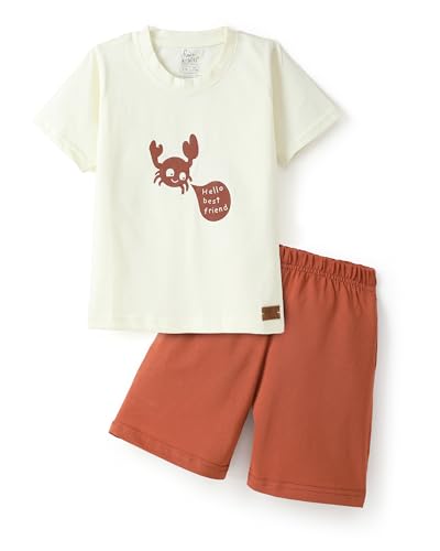 Image of Girls Premium Cotton Printed T-Shirt & Shorts Set | Summer Wear Comfortable Loungewear Clothing Set | Girls Co-Ord Set | Casual Half Sleeve Printed Top & Bottom Set