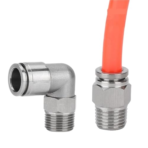 Conector de aire PL codo 1/4 para solucionar problemas de espacio en tubos neumáticos 3