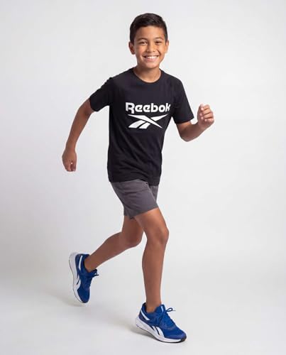 Image of Reebok 2 Pack: Boys Short Sleeve Raglan Cotton Crew Neck T Shirt Athletic Baseball Tee Tops Kids Teens Youth (6-18)