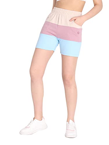 Image of CHKOKKO Women's Regular Cotton Regular Fit Plain Shorts for Women