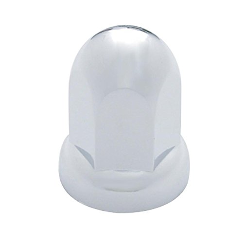 UNITED PACIFIC 10058 Wheel Lug Nut Cover Set, 33mm x 2 7/16", Chrome, Plastic, Standard, with Flange, Push-On Style