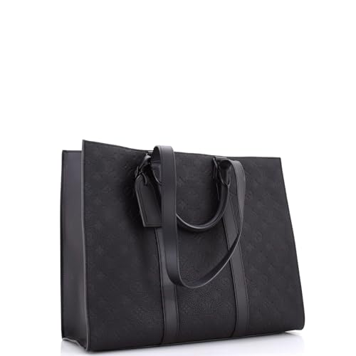 Pre-Loved Sac Plat 24H Bag Monogram Taurillon Leather, Black2