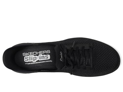 Skechers Modern Comfort Women's Women's Newbury ST-Our Time Hands Free Slip-Ins Sneaker, Black, 7.52