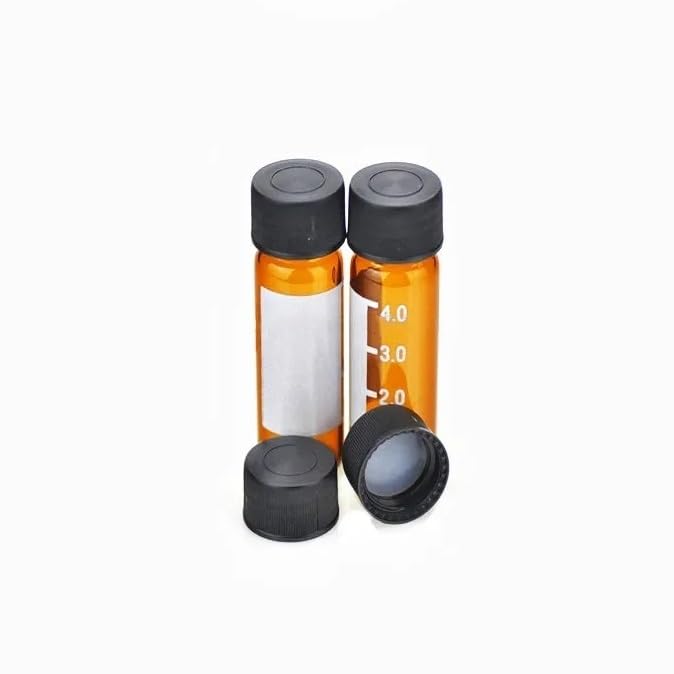 Tappi for fiale for cromatografia con setti in PTFE/silicone bianco - Tappi solidi in polipropilene da 4 ml (confezione da 100)