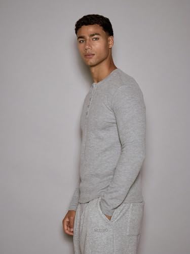 Image of The Modern Soul Men's Waffle Knit Henley Half Sleeve Tshirt for Men