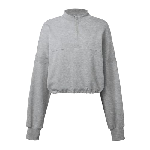 Women's Half Zip Up Sweatshirt Oversized Fleece Jacket Trendy Hoodies Lightweight Coats with Pockets Lace Top2