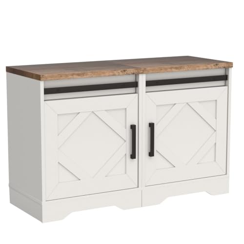 Image of WAMPAT 24.3-inch Tall Farmhouse End Table Set of 2