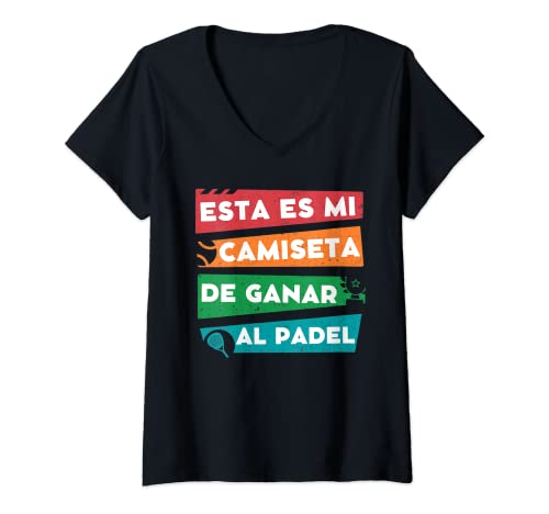 Mujer Camiseta De Ganar Al Pádel Hombre Graciosa Tengo Padel Camiseta Cuello V