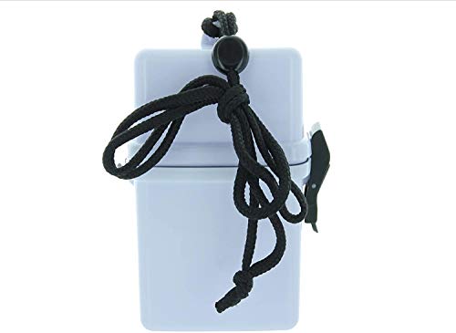 Readi USA White Waterproof (Spills Splashes) Dry Box Case- Beach, Boat & Pool - Money, Id, Key's Cigarettes N More - Travel Camping Hiking Geocache First Aid Organization & Security