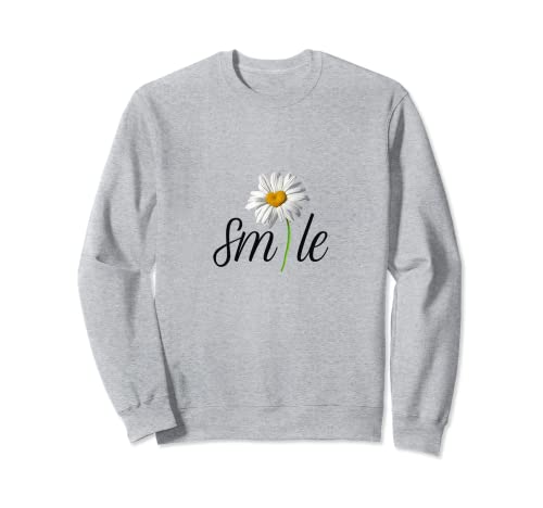 T-Shirt mit Gänseblümchen-Motiv, Weiß und Gelb Sweatshirt Cover
