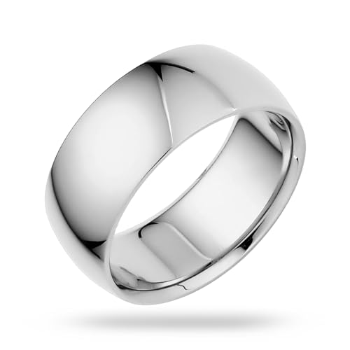 Image of 8mm Solid Gold Wedding Bands for Women or Men, 10k or 14k Gold Rings, Comfort Fit Womens and Mens Wedding Ring - Premium Collection from EWB