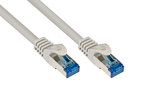 Good Connections SmartFLEX Câble de raccordement Cat. 6A 1,5 m – Câble Ethernet 10 GIGABIT de qualité supérieure avec câble Ethernet cuivre/CU – Protection contre la rupture RNS – S/FTP PiMF – Sans halogène (LSZH) – 500 MHz – Blanc