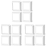 Bloepum 4x4Inch Vinyl Post Skirt-White Post Base Cover Trim for Wood and Vinyl Posts,Deck and Porch Column,Stair Rails-Set of 12