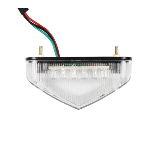 Feux arrière moto universel 12V avec feu de stop et éclairage plaque immatriculation
