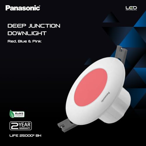 Image of Panasonic 3 Watt Deep Junction Downlighter, Round LED Junction Downlight (Red - PDLM1603RR2-2)