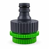 RIEGOPRO Adaptador de Grifo Hembra para Manguera de Jardín – Compatible con 1/2' 3/4' y 1' – Conexión Estanca y Rápida sin Fugas