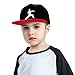 NMNRRPTLS Karate Punch Silhouette Flat Brim Hat Boys Girls Fashion Hip Hop Style Contrast Color Flat Bill Hat Red