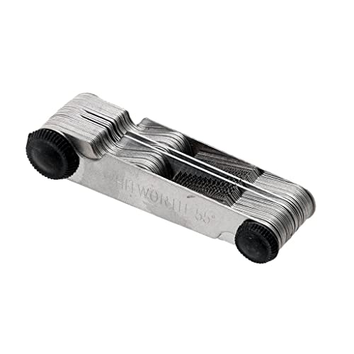 Schrodinger15 30087 Thread Pitch Gauge Internal/External Hardened Steel Metric-60 Degree and Whitworth-55 Degree