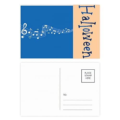 Cartes postales d'Halloween pour invitations et correspondance Blue Jumpg Music