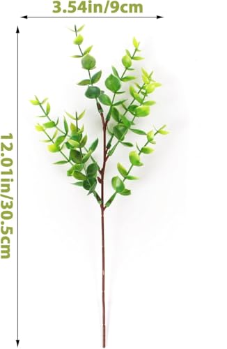 Image of SPHINX Artificial Pine,Cedar,Cypress,Conifer,Eucalyptus Stems /Needles- Faux Greenery Home Decor,Festivals,Trousseau,Gift Packing,Baskets,DIY Crafts & Celebrations- (5, Eucalyptus Sap Green, 30 cm)