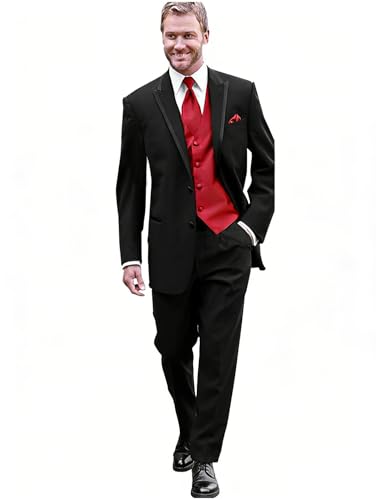 Costume 3 pièces homme coupe ajustée confortable veste et pantalon