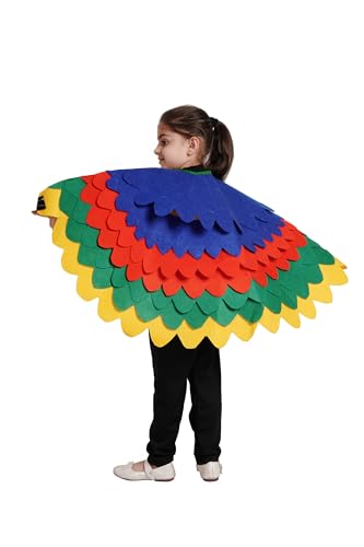 Image of Kaku Fancy Dresses Dance Butterfly Wings, Dragon Wings, Fabric Wings for Kids | Soft Fabric Wings Dancing Costume For Unisex - Multicolor, Fress Size