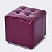 Otomana siedzisko kwadratowy puf krzesło puf taboret - małe krzesło domowe przewijanie butów stołek z litego drewna opatrunek mały kwadratowy stołek, fioletowy