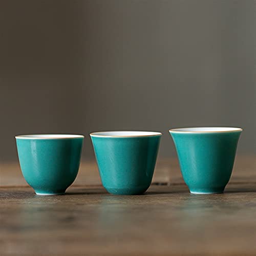 Theekopjes 30 ml traditionele Chinese stijl keramische groene theekopje China porselein kleine theekoppen en schotelsets… - Image 5