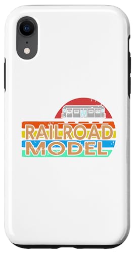 レトロな都会の鉄道模型ファン向け スマホケース iPhone XR 用