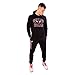 Produktbild New Era Hoodie und Jogginghose - kompletter Jogginganzug - NFL Football Kapuzenpullover mit passender Trainingshose (Chicago Bulls Schwarz + Hose Chicago Bulls, XL, x_l)