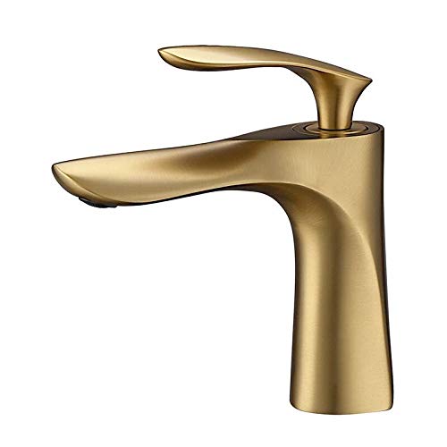 Mitigeur de lavabo en laiton blanc et or, robinet de salle de bain de luxe