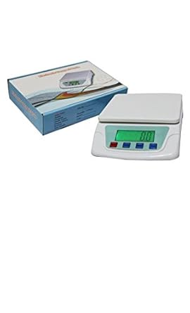 RAJA White Plastic Digital Compact Kitchen Weighing Scale