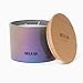 Meleah Cozy Nights Scented Candle for Home and Spa, Natural Soy Wax Candles Scented with Jasmine, Bergamot, Musk and Citrus in Decorative Glass Jars, Warm, Comforting Scent (138x138x167mm)