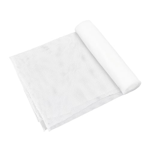 NICENEEDED Tela de Red de Malla 33 * 63 Pulgadas, Paño de Malla de Tejido Atlético de Poliéster, Ropa de Red Blanca para Coser
