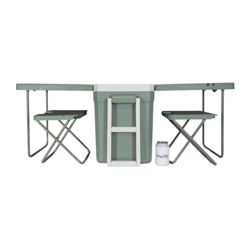 Inuitz Nevera Portatil con Ruedas 30 litros - Nevera con Mesa y Sillas Integrado - Ideal para Familias