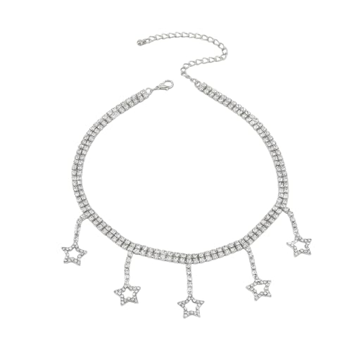 Navirix �V���o�[ �O�����W �X�^�[ �^�b�Z�� �y���_���g �`���[�J�[ �l�b�N���X Y2K ���C���X�g�[�� �p���N ���b�N �R���T�[�g �l�b�N �V���[�g �A�N�Z�T���[ �܊p�` �C�� �X�e�[�g�����g �A�N�Z�T���[, 2XL, �����|, ��΂Ȃ�