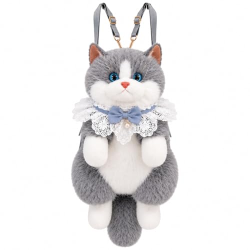 Image of Cute Tiger Plush Sling Bag for Kids | Soft Toy Shoulder Bag with Adjustable Strap | Lightweight Animal Backpack for Boys & Girls | Travel & Gift Bag - Black & White