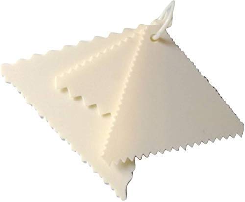 Triangle Scraper-Set of 3 Cake Scraper Triangle Sawtooth Shape Smother Fondant & Cake Decorating Tool
