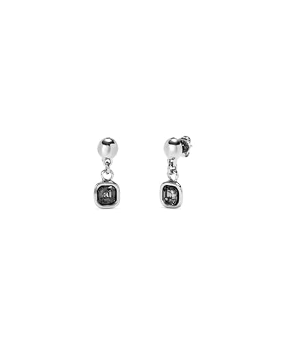 Uno de 50 - Pendientes Colección Ser Expresiva para Mujer, Plata 925, Color Negro, Talla única, Fabricado en España | Ya disponible en tu tienda friki favorita! En mundofriki.es!