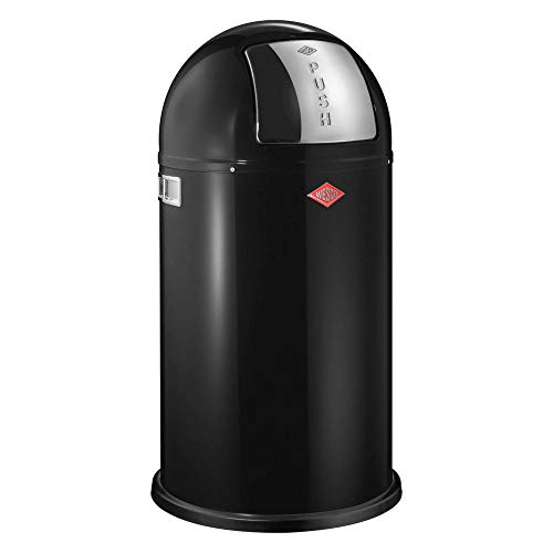Wesco 175 831 Pushboy Abfallsammler 50 Liter schwarz 40 x 40 x 75.5cm (L/B/H), Edelstahl Wesco 175 831 Pushboy Abfallsammler 50 Liter schwarz 40 x 40 x 75.5cm (L/B/H), Edelstahl