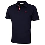 Calvin Klein Mens Prep Campus Oxford Polo Shirt - Solid Navy - M