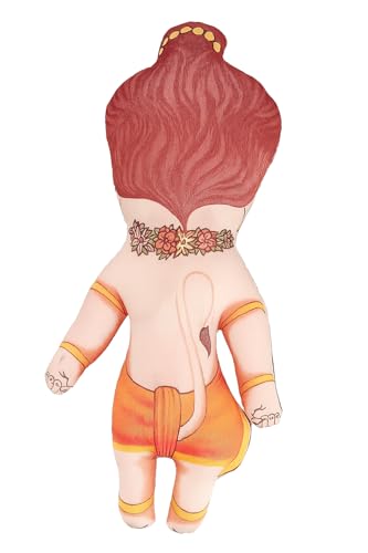 Image of Hanuman Ji Soft Toy for Kids & Home Decor Bajrang Bali Plush Doll Vedic Culture Inspired Gift Soft Fabric Devotional Toy for Children Learning Toy | Lightweight & Child-Friendly
