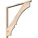 Ekena Millwork BKT0402X44X44BOA06SDF Balboa Slat Smooth Bracket w/Offset Brace, Douglas Fir