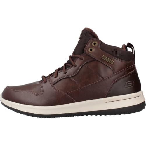 Skechers Herren Delson Selecto Klassische Stiefel, Chocolate Leather, 39 EU – Ansicht 3