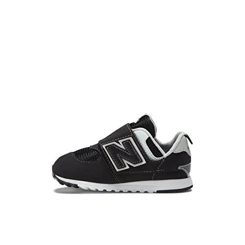 New Balance Kid's 574 V1 New-B Hook and Loop Sneaker, Black/Silver Metallic, 8 M Toddler (1-4 Years) by New Balance - Image 4