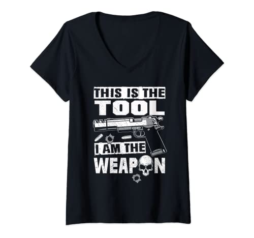 Femme 2nd Amendment Rights 2nd Amendment Cadeau pour les amateurs de pistolets T-Shirt avec Col en V