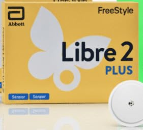 Abbott Freestyle Libre2 Plus Sensor for diabetes monitoring CGM for UK, White, (Libre 2 + plus) FREE alcohol wipes and water proof CGM patches