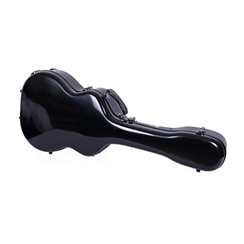Crossrock Funda de fibra de vidrio para guitarra acústica con bloqueo TSA para Martin Grand Performance,...