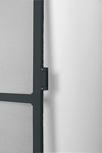 Schellenberg 70931 Fly Screen Balcony Door, Insect Protection Door Action 100 x 210 cm Divided, 14 mm Installation Depth, Anthracite - Image 3