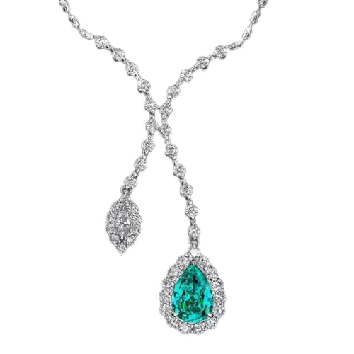 Collier Moissanite en argent 925 : brillez sans compromis avec la taille poire